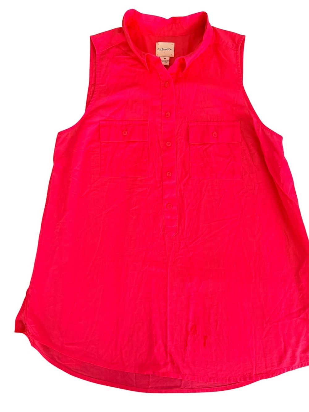 G.H. Bass & Co. Sleeveless Tunic in Bright Pink